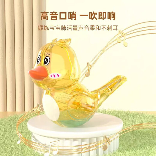 Wasservogel Pfeife transparent Cartoon Kinderbaby Muskelaussprache Aussprache Kreativität kann Wasser hinzufügen, um Vogelpfeife Spielzeug transparent Wasser Vogel Rosa + gelbe Lanyard zu lernen - kann mit Wasser gefüllt werden