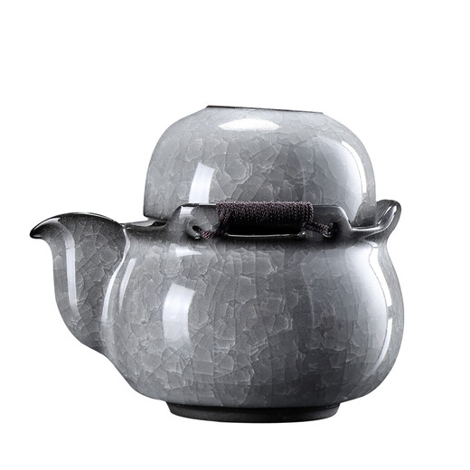 Leipin Black Ice Glaze Travel Tea Set Outdoor Portable Ceramic Quick Cup Ice Crack Glaze One Pot Two Cups Kung Fu Tea Set Ice Crack Glaze Quick Cup One Pot One Cup
