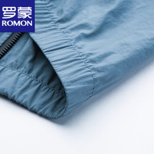 Romon (Romon) Ropa de protección solar para hombres en verano Ropa de protección solar transpirable y delgada para la piel para la chaqueta de protección solar con capucha con capucha al aire libre HN9928 Mist Blue M 170 (peso 120 Jin [Jin iguala 0.5 kg] o menos)