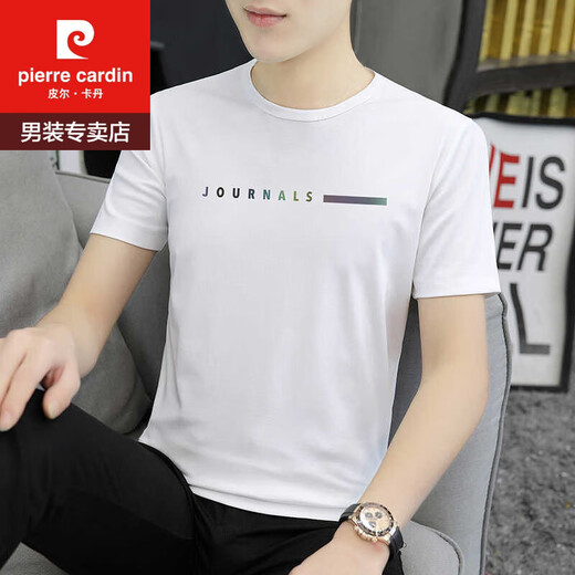 
Pierre cardin ice silk short-sleeved T-shirt for men 2025 new summer thin T-shirt summer casual trendy brand large-size men's top 1423 black M 100Jin [Jin equals 0.5 kg]-110Jin [Jin equals 0.5 kg]