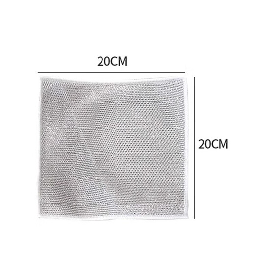Pot de cuisson électrique Petite cuiseuse à riz cuiseurs à riz spécial Rague de fil de fil de cuisine Brosse de brosse Nettoyage de nettoyage au lieu de la boule de fil d'acier double face épaissie en argent filaire de cuisine rag