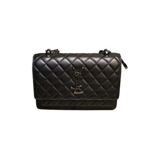 Bian Niao Light Luxury Brand Genuine Leather Bag Women's Bag Diamond Chain Underarm Bag Small Xiangfeng Fashion Versatile Shoulder Crossbody Women's Black Exquisite Gift Box + Gift Bag