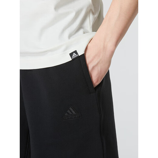 阿迪达斯 （adidas）针织棉短裤男裤夏季毛圈运动裤宽松透气休闲五分裤IP3932 IC9756  S _推荐120-135斤