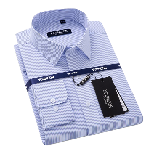 CEO YAGEO Spring and Summer New Men's Pure Slewer Camiseta de manga larga de algodón de mediana edad Camisa informal no hierro #DP6627 S 165/84A Tamaño 38 Altura 160-16