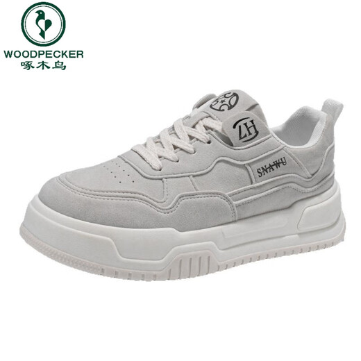 
Woodpecker men's shoes 2025 new summer breathable men's versatile casual white shoes for young people's thick sole trendy sports shoes 9910 white 42