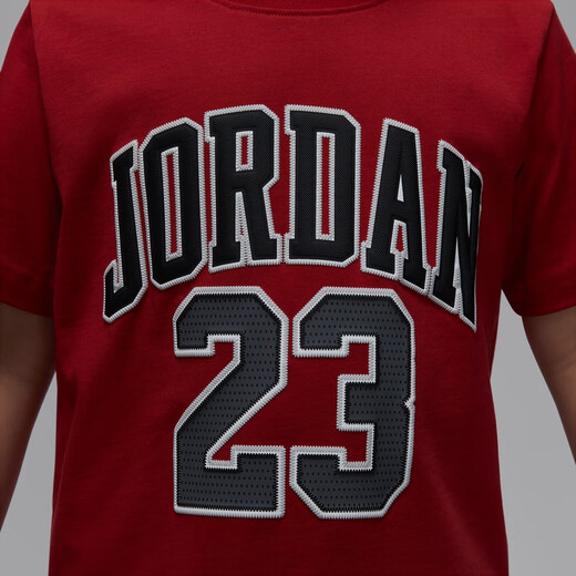 Nike (Nike) Jordan Official Nike Jordan Boys and Kids футболка Летняя спортивная припечатка Мягкая и удобная DB7393 687 Fitness Red 130 л 130 л.