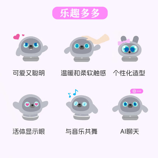 Ropet inteligente AI Desktop Companion Robot Robot Reconocimiento Toque Sensing Growth Smart Pet Toy Pro (Se espera enviar en agosto, no retornable)