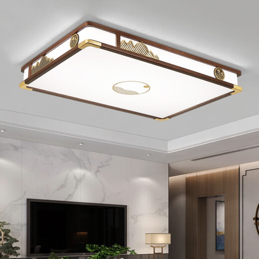 Leshi (NVC) 2025 nueva lámpara nueva lámpara de techo de estilo chino lámpara de estar de alambre dorado sándalo moderno comedor lámpara de ventilador estilo chino tentamiento 1w 1w 9896 cuadrado 56 desaconsejado atenuación