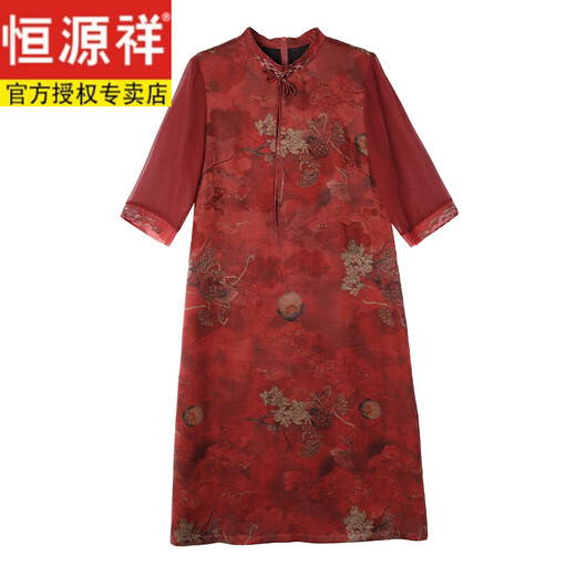 Hengyuan xiang xiang yunsha vestido nuevo estilo xi ropa de boda de suegra con vestidos de boda diarias vestidos de madres jóvenes mejoros mejoros rojo jy-9901 l