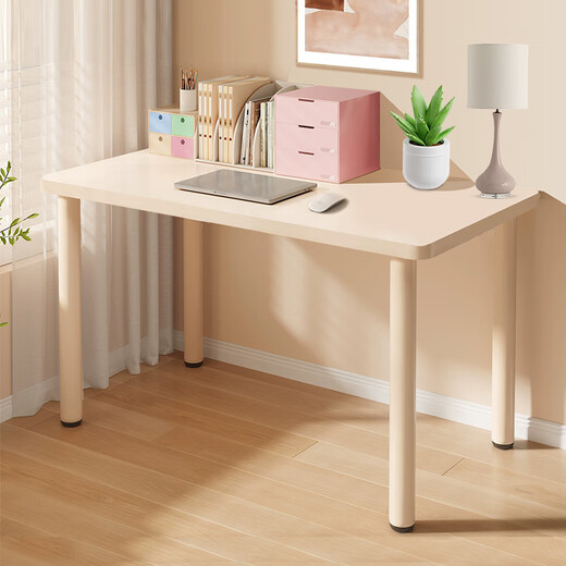 Xingkai computer desk desktop desk student desk home writing desk long table makeup table BGZ767 white 100*60