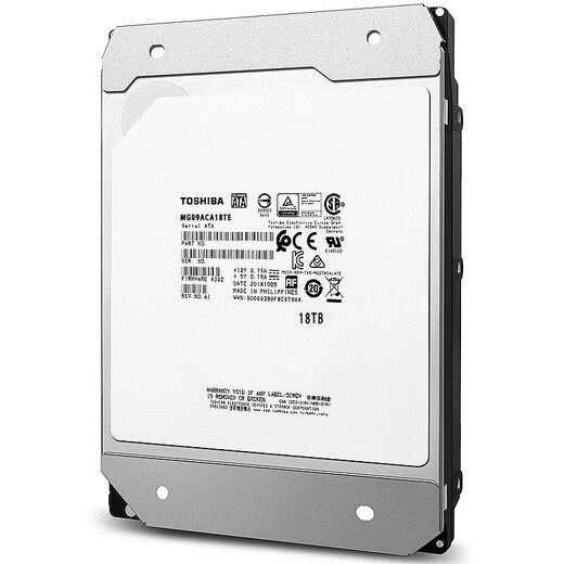 东芝（TOSHIBA）18TB 7200转 垂直式CMR 机械硬盘  512MB SATA接口 氦气机械硬盘 企业级硬盘(MG09ACA18TE)	