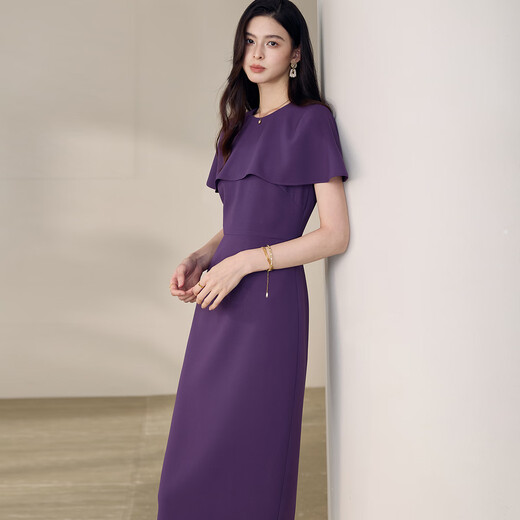 Roeyshouse Royshouse High-Und Crocus Purple Robe 2025 Summer New Chic Cape Sleeve Slimt 11950 Purple 2xl