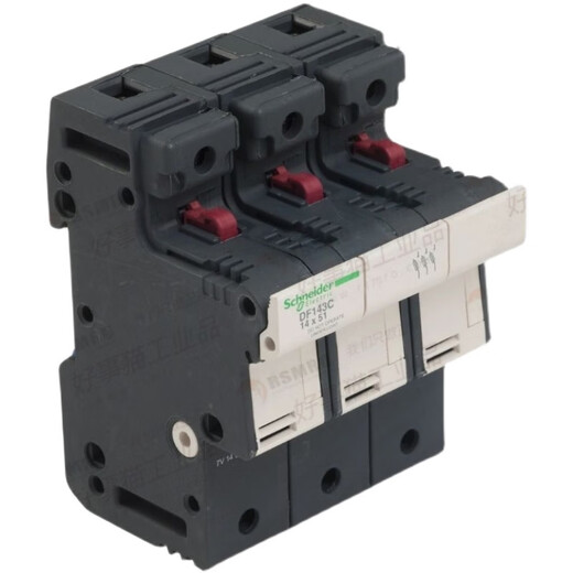 施耐德DF143C熔断器保险丝底座3极3P14X51mm50A690V 3P+N底座DF143NC 50A 14X51mm