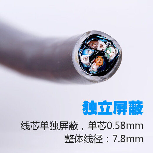 秋叶原（CHOSEAL）QS6169超六类网线双屏蔽千兆高速家用纯铜宽带室内外网络线 灰色 100m