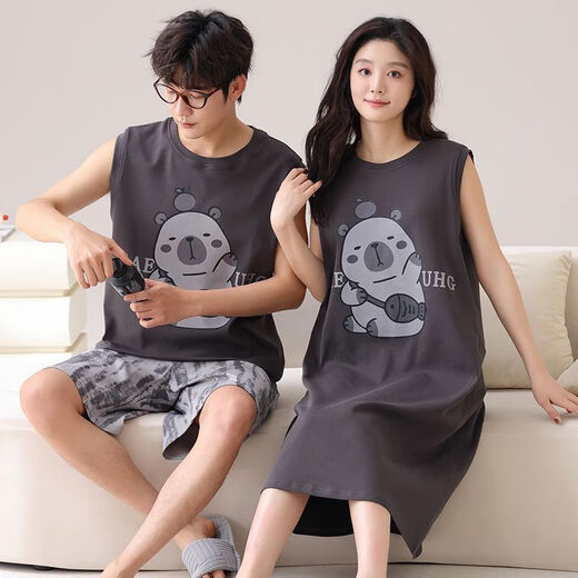 荣西图（RONGXITU）睡衣夏季短袖卡通可爱家居服套装显瘦 829 170 女M
