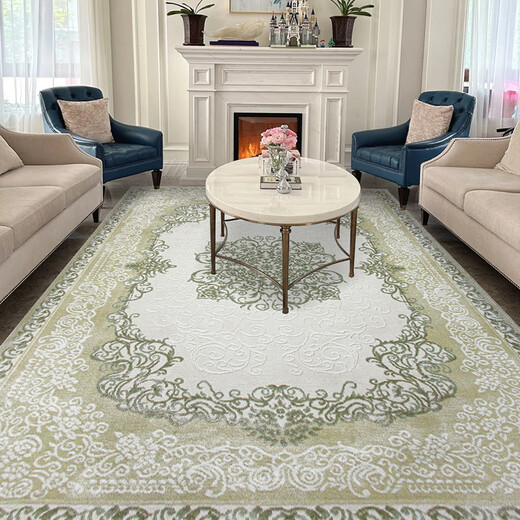 Pangdonglai Qualität Wohnzimmer Teppich Leicht Luxus 2025 Neues französisches Licht Luxus amerikanisches europäisches Schlafzimmer Couchtisch Gold-Gordes (9277) 1 Stück 1600 mmx2300mmmm