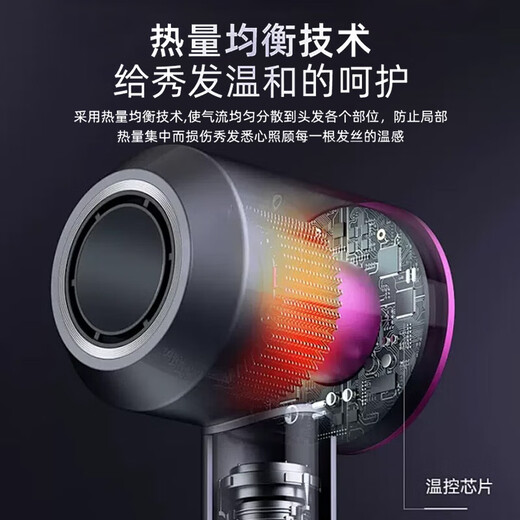 Syouran leafless high-speed hair dryer for home quiet enjoyment bass negative ion high-power non-damaging hair care hair dryer Huaqiang North hair dryer for home use for men and women Sakura powder 2025 new upgrade top single air nozzle gift box