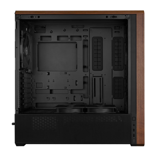 LIANLI L217 mid-tower desktop gaming case, black, comes standard with 5 fans/supports EATX motherboard/supports back-plugging/dual switches