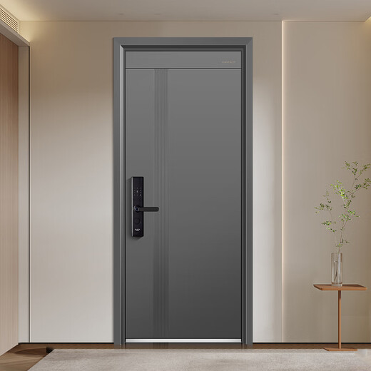 Puerta de entrada antirrobo de Wangli Nivel de puertas de seguridad anti-escrutas y a prueba de explosión 4 Puerta de entrada doméstica engrosada P601 [1.0] Lock Smart S936 (solo 10 personas) Puerta individual 2050*1050/2150*950