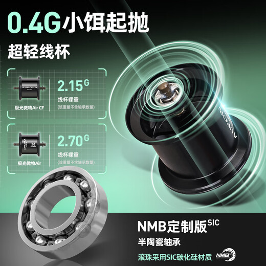 Hasda Aurora micro-airCF water droplet wheel left-hand type ceramic bearing