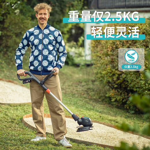 嘉丁拿（GARDENA）割草机德国进口家用锂电动无线打草机花园除草手持割 一电一充(14701型号)套装