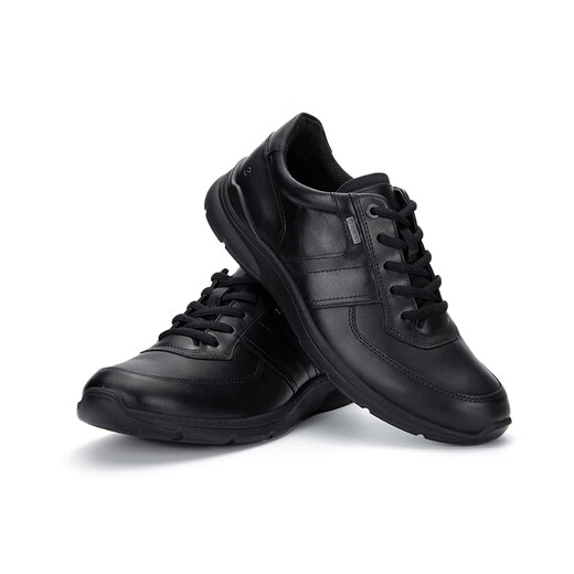 ECCO Men's Shoes Autumn and Winter Light and Comfortable Leather Shoes Waterproof Sports Business Casual Shoes Owen 511614 Domestic Spot 01001 Black 43
