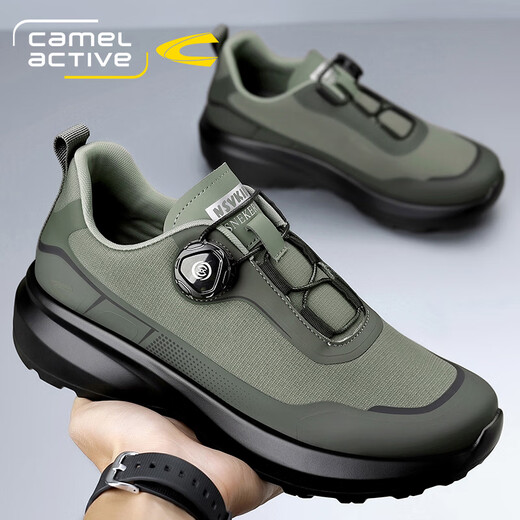 Camel Dynamic Men's Chaussures Nouveau été extérieur en plein air Sneakers SOLE SOLE MESH SHORST CAS des chaussures décontractées pour hommes [Sole Sole Shock Absorption] Non-glisser 3527 40 Taille de chaussure en cuir standard