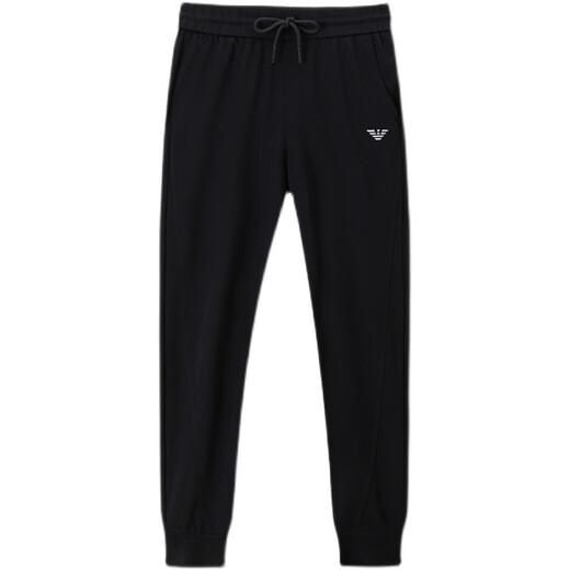 Chiarmania boutique men's trousers for men's summer ice silk thin casual sweatpants middle-aged and young straight-leg pants for men 13062 black trousers M 165
