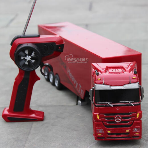 Qingyi Intelligent Manufacturing Super Large Mercedes-Benz Transport Truck 2.4G Fernbedienung Turntable Lading Kinderspielzeug-Dump-Container-Truck Boy Model weißer Turntable-LKW kann laden und Plattenspieler Originalstandard (einschließlich einer originalen wiederaufladbaren Batterie