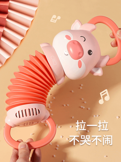景若宝宝玩具0一1岁手风琴9婴儿6个月以上3早教8幼儿童12男孩女孩 手风琴棕/充电版+双语手机