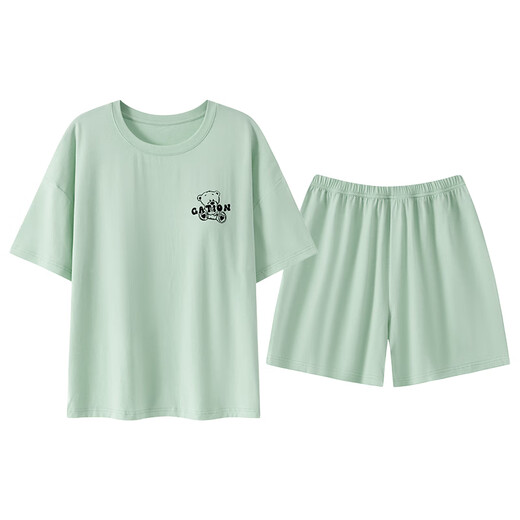 CamalgOri ice silk pajamas short sleeves with chest pads modal women's summer bear cute girl's home clothing code casual home clothing high quality 12611 women's M size (70-95 Jin [Jin equals 0.5 kg]) equal size