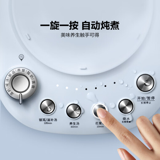 Beiding (Buydeem) health kettle, electric kettle, tea kettle, tea kettle, kettle, Chinese medicine pot, black tea stewing glass flower teapot K159T baby blue + glass stew pot