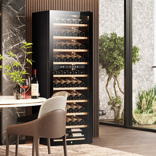 BAIKAILUN wine cabinet constant temperature wine cabinet air-cooled constant temperature moisturizing wine refrigeration storage display cabinet multi-functional household refrigerator sake beer cold bar foreign wine tea cabinet frequency conversion | dual temperature | full display model | 93 bottles thin model