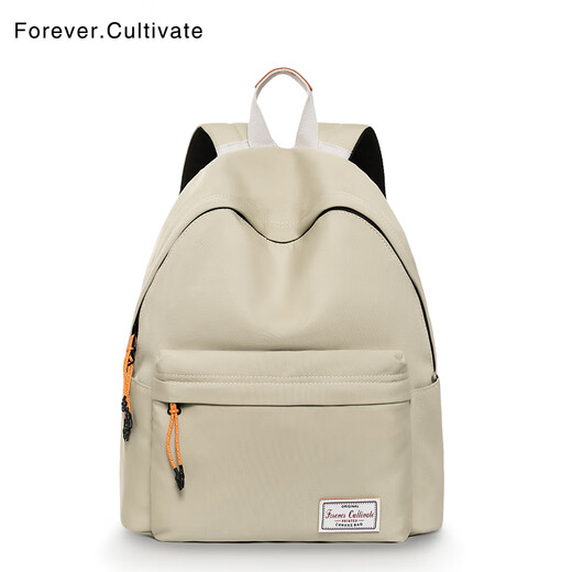 Forever cultivateForever双肩包女户外通勤旅行背包男防泼水书包女生大学生电脑包 浅驼色#9227