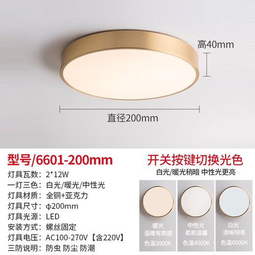 Deckenleuchte am Eingangshalle Lichter im Hausleuchten in der Balkon im Außenbalkon im Freien im Freien im Freien der Wasserdosen Villa 6626-40 cm-Drei-Farben-Leuchten-36W