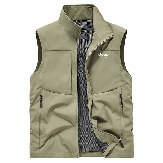Jeep Spirit Jeep Vest Spring et automne mince haut de gamme de couleur unie haut de gamme Collier de cheval extérieur pour hommes Veste de chevaux pour hommes Bresth-White XL (recommandée 155 Jin [Jin est égal à 0,5 kg]))