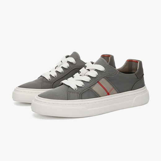 Zapatos de lona de longaglia para hombres 2025 Summer Nuevo estilo [tela transpirable seleccionada] Zapatos de hombres de lujo de lujo Soft Sole Board Casual For Men Gray 42