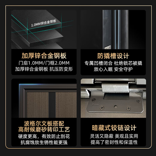 Star Moon God Class A Security Door Eingangstür Sound Isolierung Eingangstür Villa Tür Muttertür Top zehn Brand Sicherheitstür Haushaltstür Zink Legierung Passwort Tür Smart Schloss Fingerabdruck Selbstgebautes Haus einzelner Tür 2150*960/2050*1050 einzelne Tür mechanische Schloss