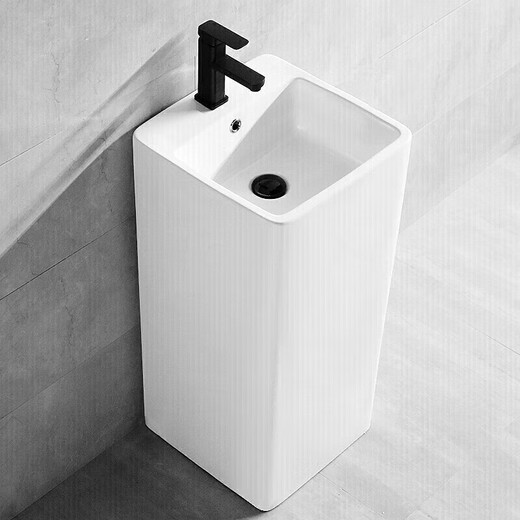 
TOTO square column wash basin simple ceramic joint column basin bathroom vertical small hand wash basin 829 basin + ceramic drain