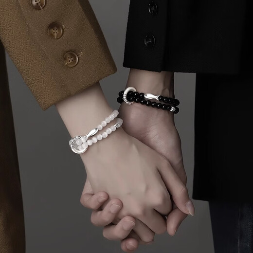 眷意情侣手链一对情侣款原创锦鲤手串999足银手镯定情信物520礼物 【情侣一对手串】《锦鲤》