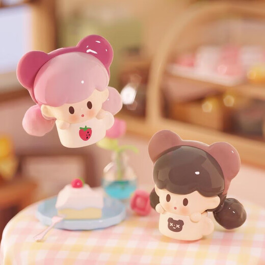 À la recherche de la série de vie d'imagination Unicorn U-grain Rico Mini Doll Desktop Ornements mignons Blanc de fraise de fraise intelligente Boîte de débouchage Contrôler No Egg Shell (environ 3 cm)