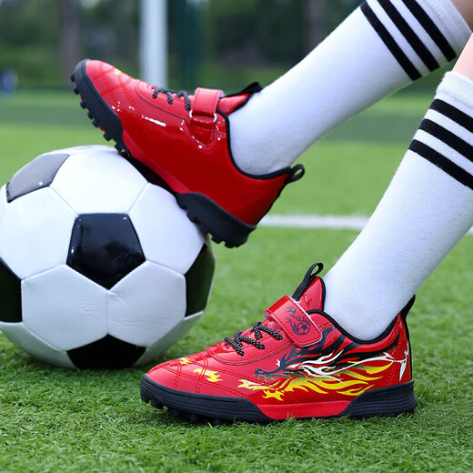 Chaussures de football officiel d'Anta Kids Football pour hommes et femmes Nails cassés pour les élèves primaires et secondaires Traine des enfants doux et pliables