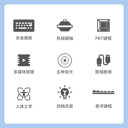 罗技（Logitech）K845机械键盘 游戏键盘 办公键盘有线全尺寸办公家用背光电竞吃鸡键盘 K845-青轴-嗨皮小猫