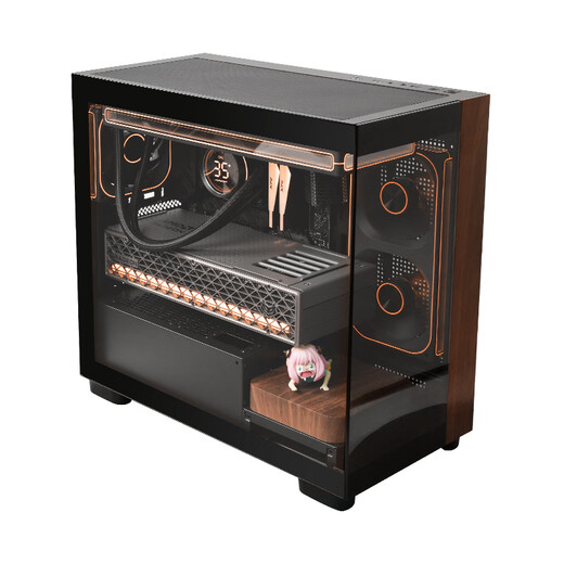 AMD Ryzen R7 7800X3D/RX9070XT graphics card 5080 walnut sea view room designer game live broadcast desktop computer host assembly computer DIY complete machine AIPC configuration 丨 R7 7800X3D/9060XT 16G