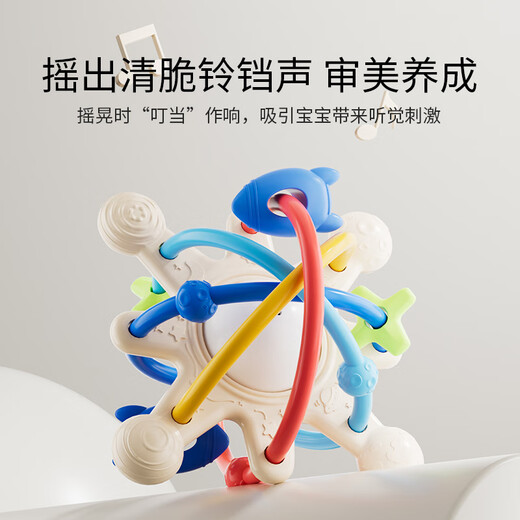 YEEHOO Manhattan hand ball baby silicone teether baby chewing gum toy anti-eating hand chewing artifact soothing teether