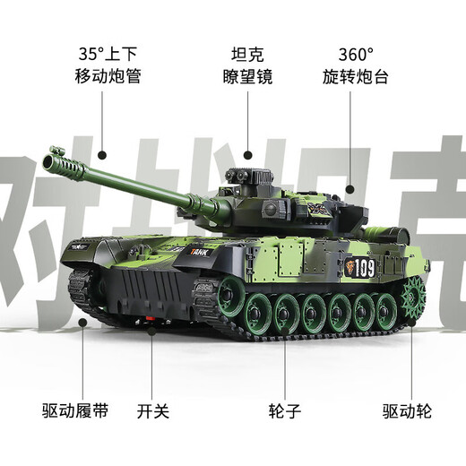 HUA SHIMENG REMOTO COMPORT TRAC TOUT 2,4G Military Off-Road Armored Vehle Electric Model Boy Toy Toy