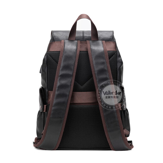 Walker Shop backpack for men, fashionable simple men's casual trendy backpack computer travel large capacity schoolbag black [large capacity + water-proof] 30*18*44CM