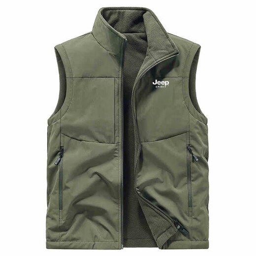 Jeep Spirit Jeep Vest Spring et automne mince haut de gamme de couleur unie haut de gamme Collier de cheval extérieur pour hommes Veste de chevaux pour hommes Bresth-White XL (recommandée 155 Jin [Jin est égal à 0,5 kg]))