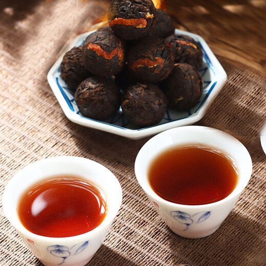 印象堂茶叶 云南普洱茶熟茶龙珠陈老熟茶龙勐海味熟普礼盒装250g