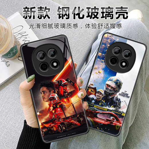 F1 Racing Leclerc Mobile Phone Case adapté à Oppoa5pro Ferrari A3x Lock 9716 No. 95 93 Steel 08 Leclerc-Glass Shell Oppo A3 Pro